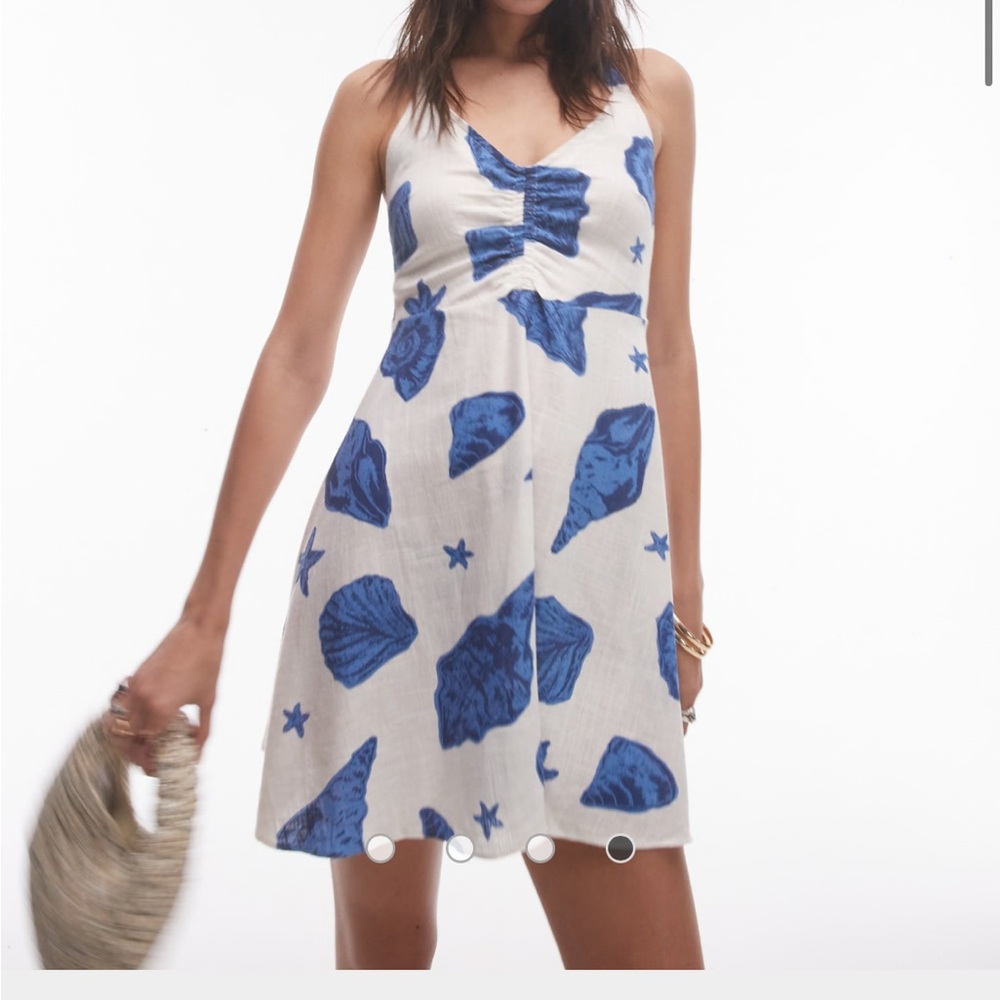 ASOS Blue and White Seashell Mini Dress